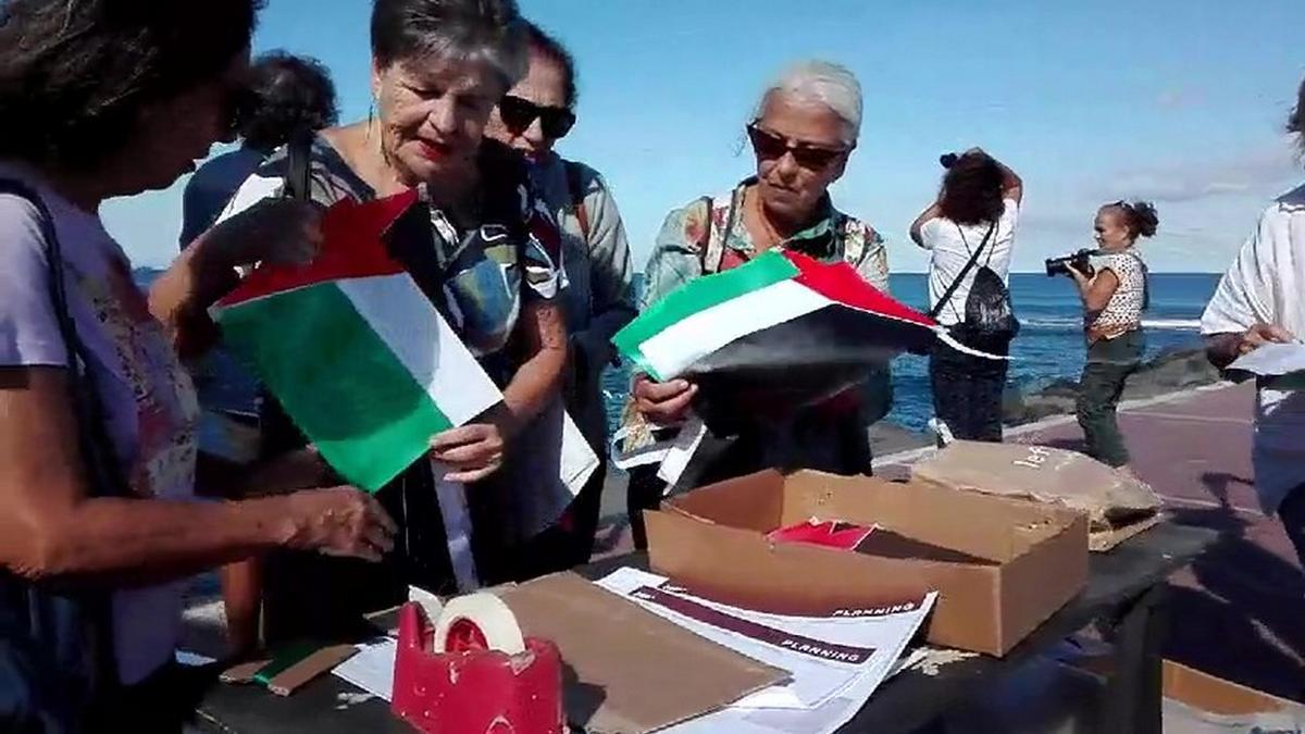 Cometas desde 'Canarias por Palestina'.