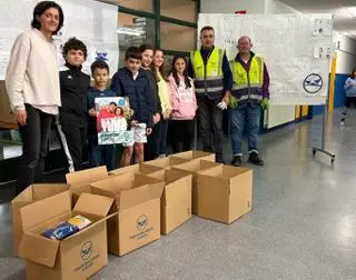 La Fresneda da clases de solidaridad: esta es la donación del colegio de la urbanización sierense al Banco de Alimentos