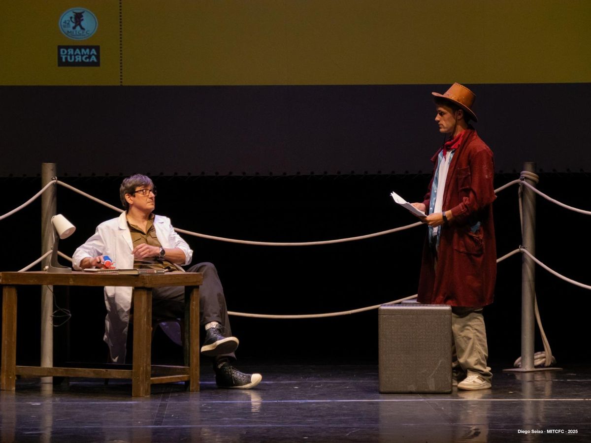 LOs actores Sergio Macías y Sergio Alfonso en la pieza de David Gun.