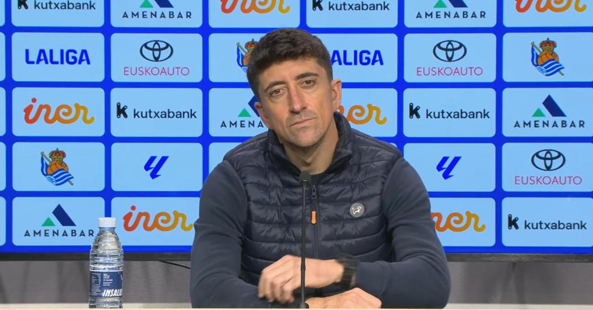 Pablo Hernández, en la sala de prensa de Zubieta