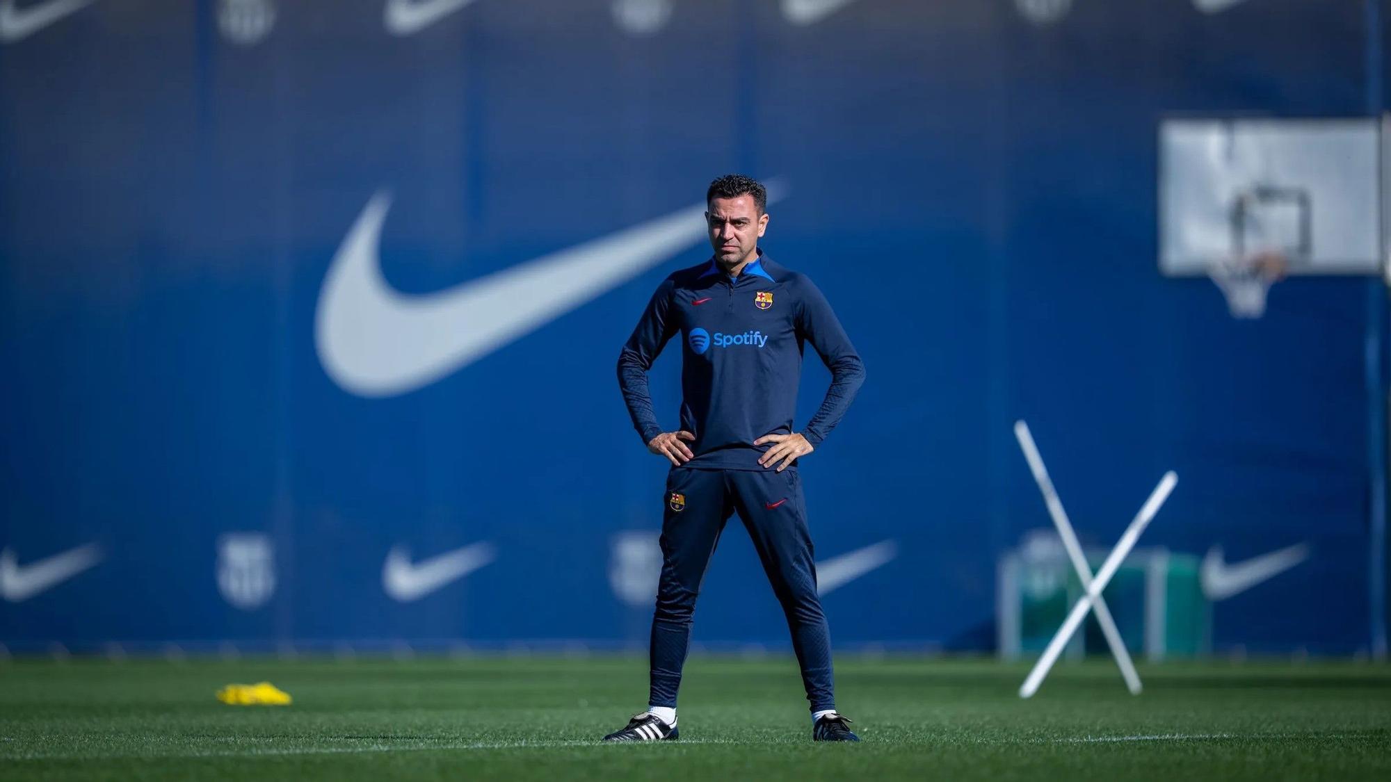 Xavi, en un entrenamiento del Barça en la ciudad deportiva de Sant Joan Despí.