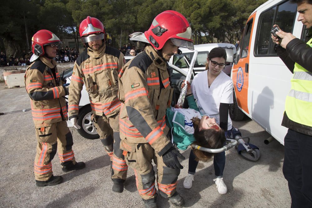 Simulacro de la Escuela de Enfermería de Castelló