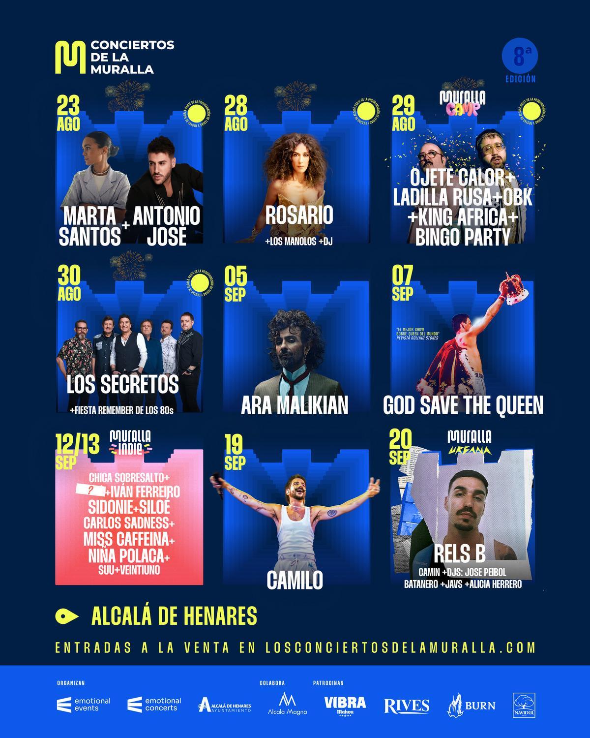 Cartel de los Conciertos de la Muralla