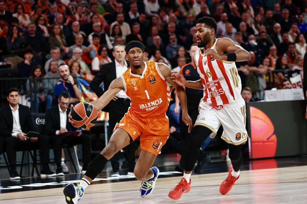 Kameron Taylor, decisivo en el partido de la primera vuelta de la Euroliga ante el Estrella Roja.