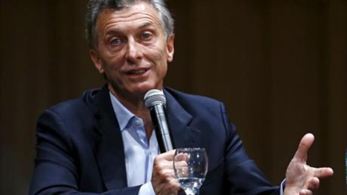 Mauricio Macri, durante la conferencia de prensa de ayer en Buenos Aires.