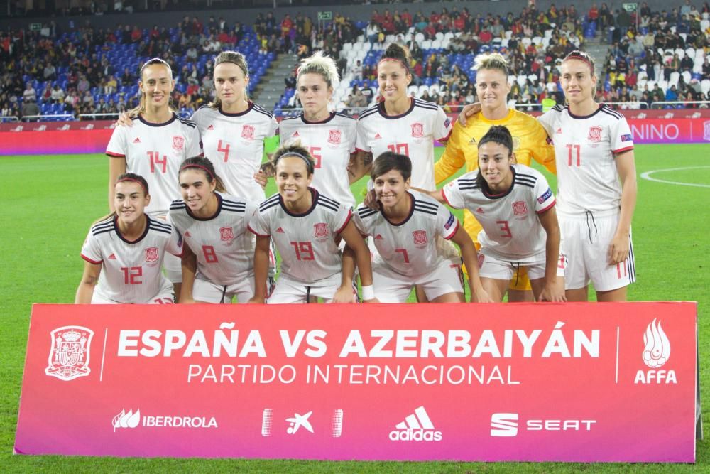La selección española femenina, en Riazor