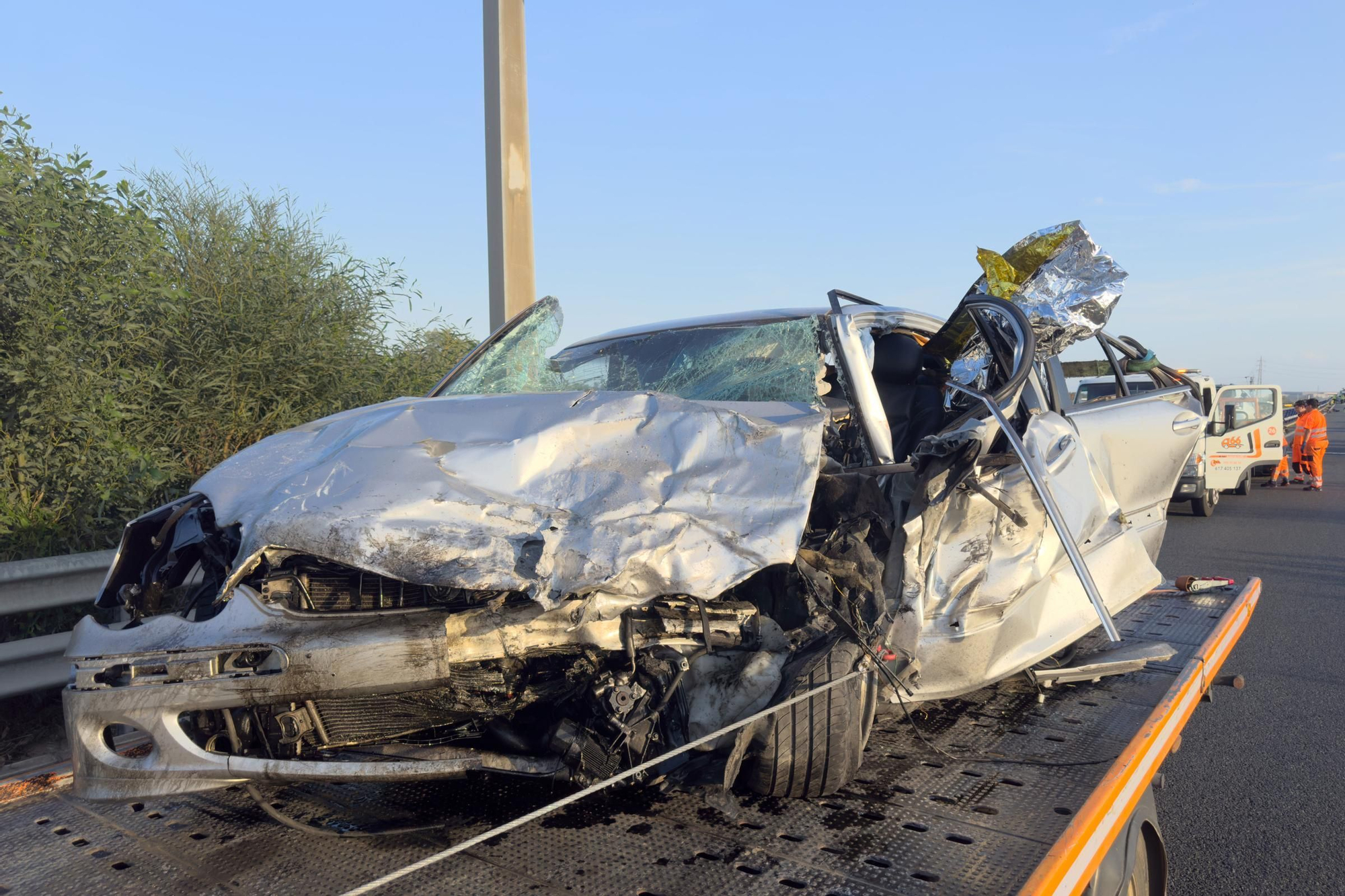 FOTOS | Accidente en Santiponce con dos fallecidos