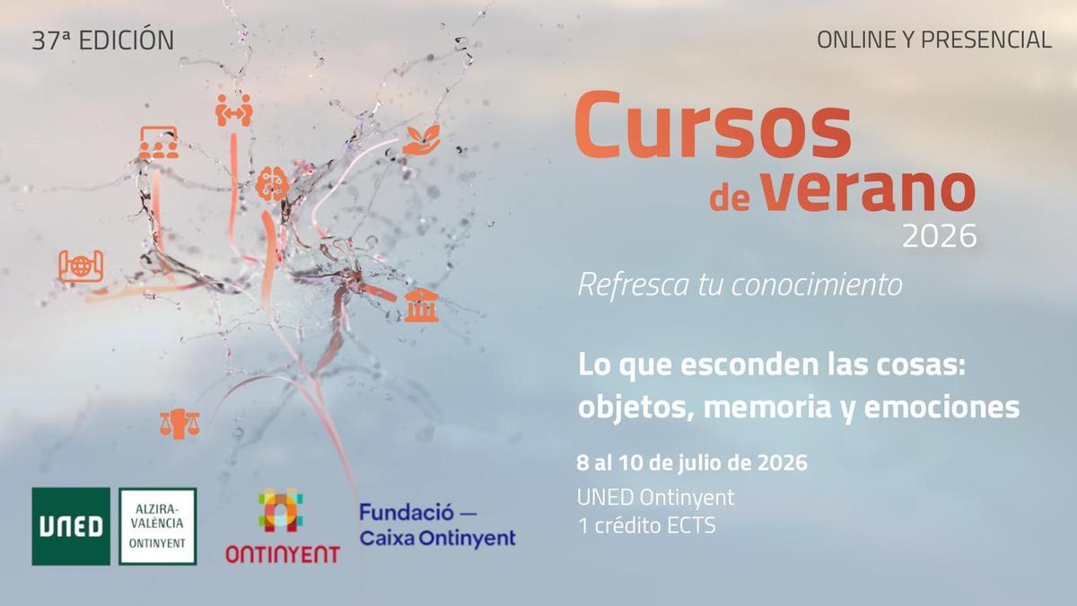 Cartel de los cursos de verano de la Uned en Ontinyent.