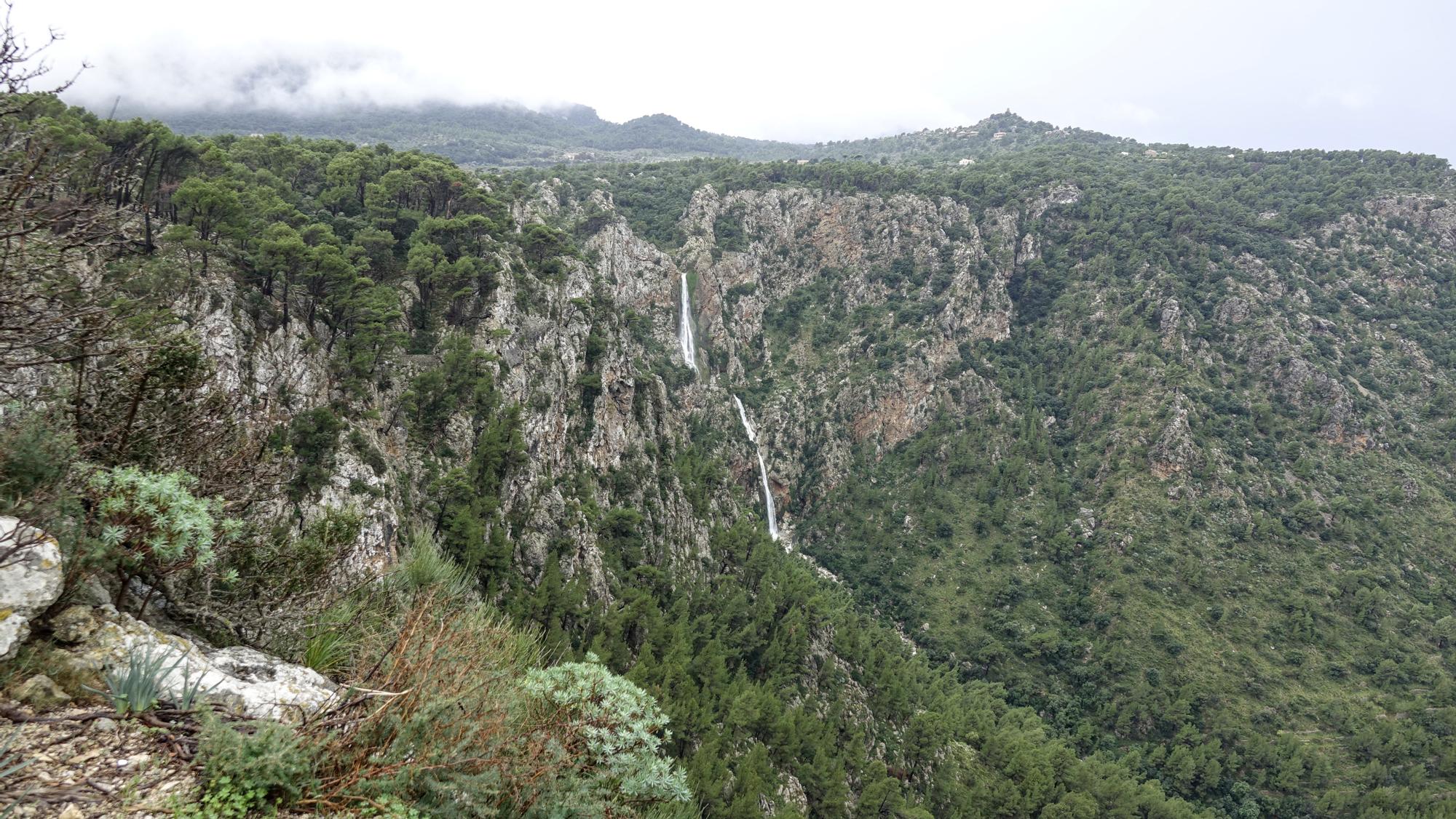 Las lluvias activan el impresionante salto de agua del Torrent des Lli