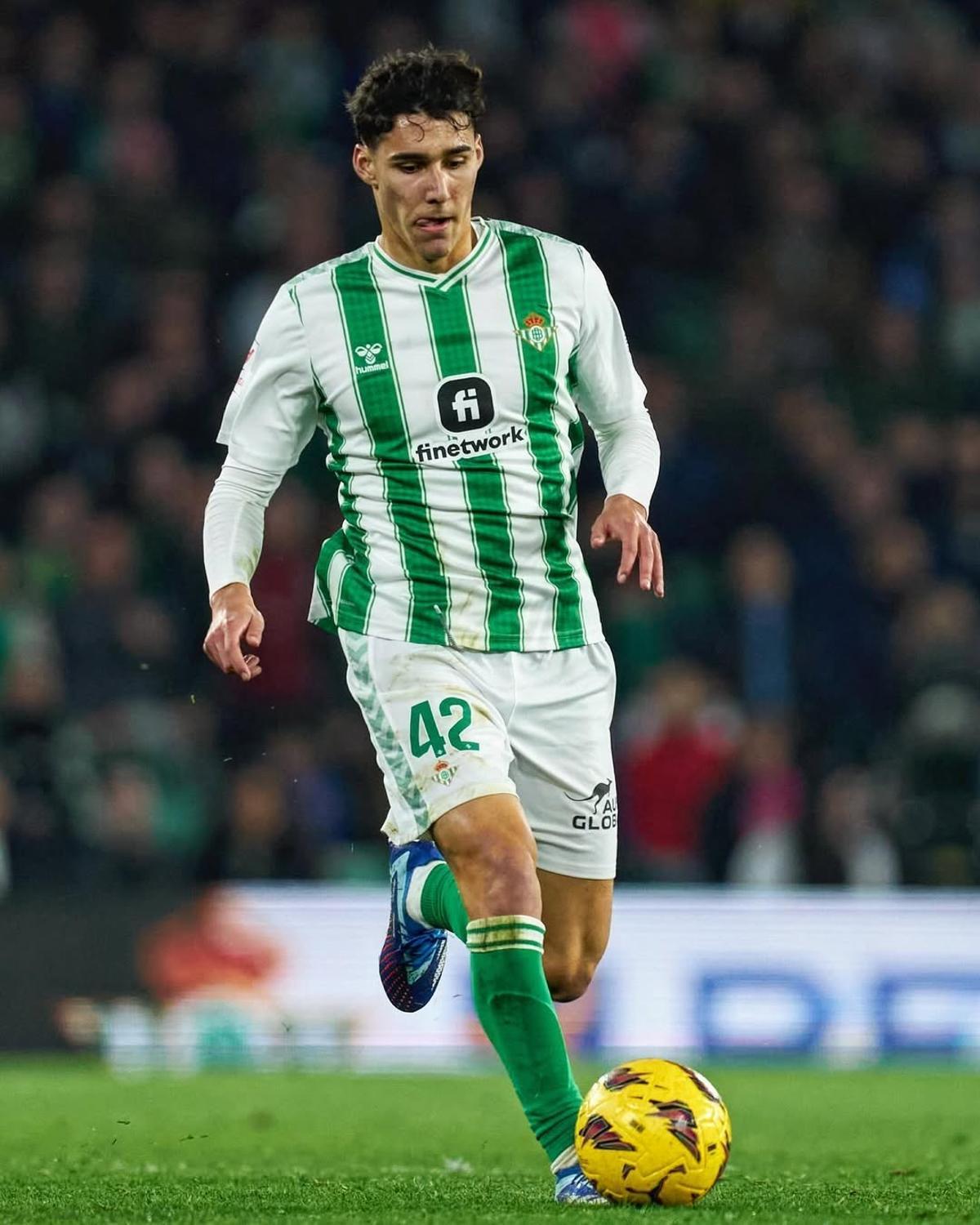 Pablo Busto, durante su debut con el primer equipo bético en Primera División.