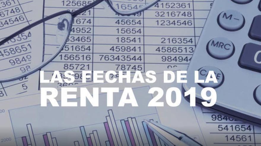 Las fechas de la declaración renta 2019