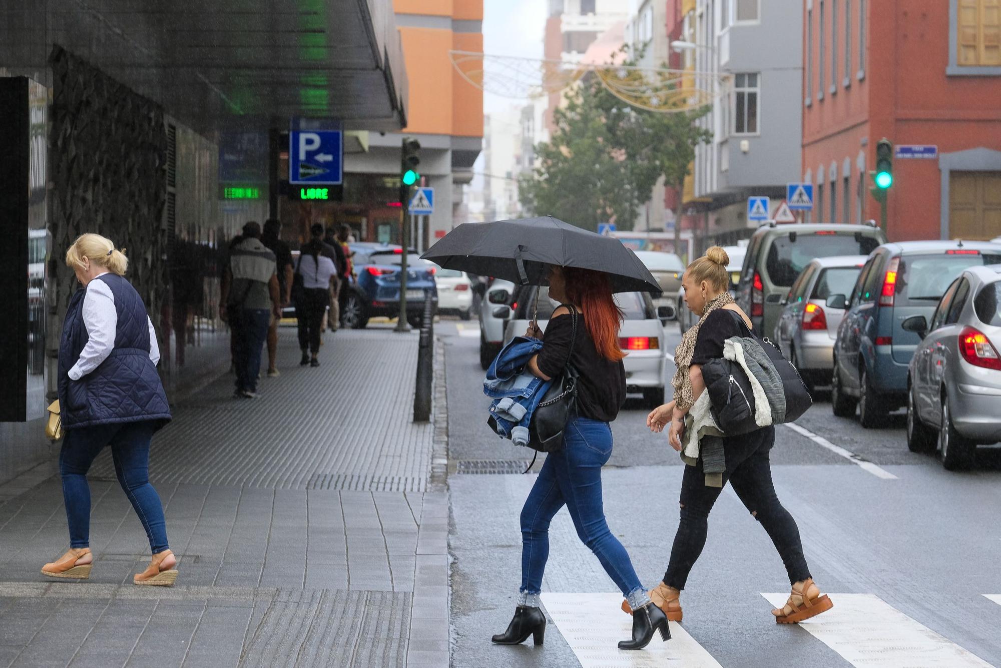 Lluvia en Las Palmas de Gran Canaria (17/01/2023)