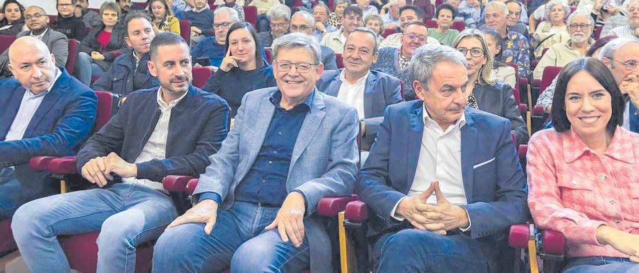 Alejandro Soler, Carlos F. Bielsa, Ximo Puig, José Luis R. Zapatero y Diana MOrant, en un acto de hace unos meses.