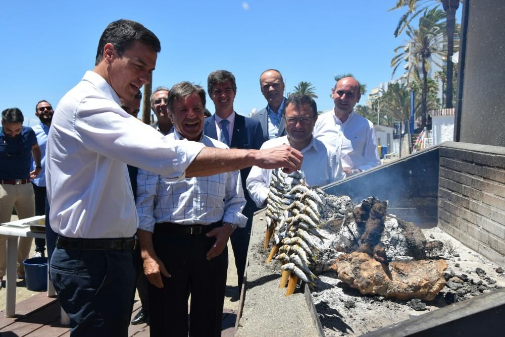 El candidato socialista ha visitado las localidades de Marbella, Benalmádena y ha dado un mitin en la capital