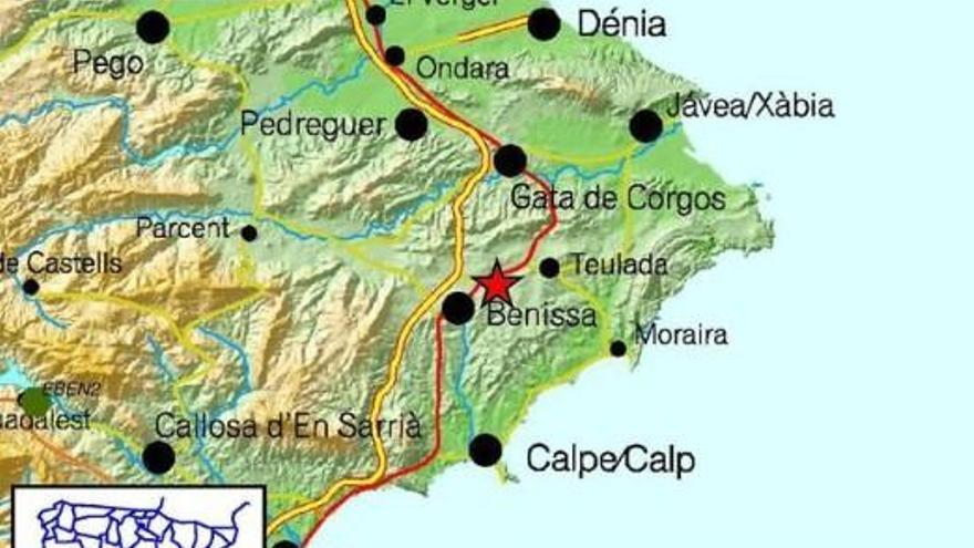 La Marina Alta sufre un nuevo terremoto, el sexto en una semana