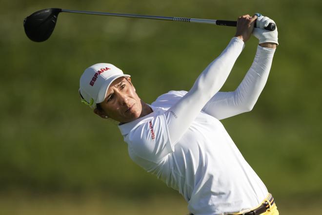 Azahara Munoz, compite en golf en los Juegos Olímpicos París 2024.