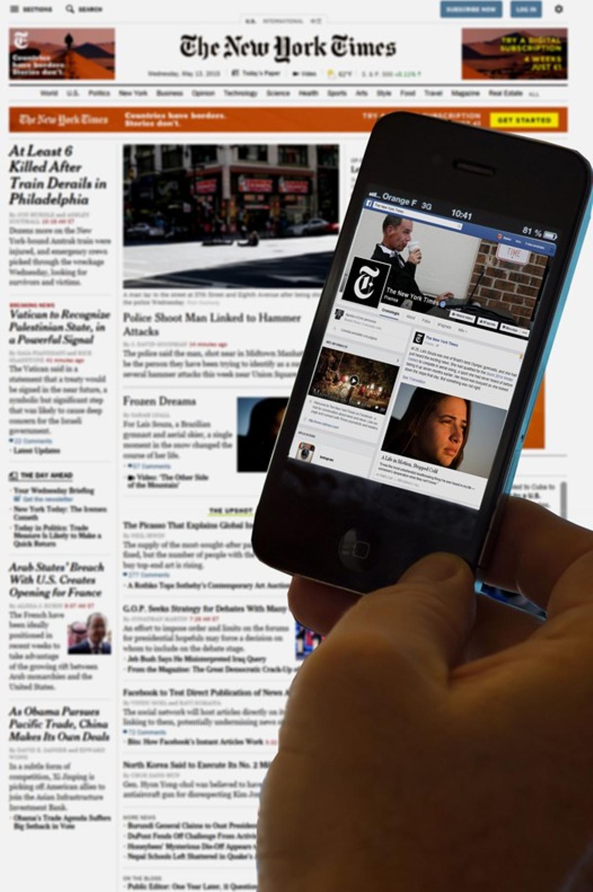 A person poses with a cell phone in front of a computer screen to check Barack Obama s tweet on November 7  2012 in Paris after his re-election as US president  Barack Obama brought his sophisticated social media campaign to an emotional climax  proclaiming his victory on Twitter and Facebook just as TV networks were breaking the news  The post was his most re-tweeted -- 472 000 shares in three hours -- according to Twitter s politics account  gov  It was also the most popular ever  topping a message from singer Justin Bieber  website BuzzFeed said   AFP PHOTO   LIONEL BONAVENTURE