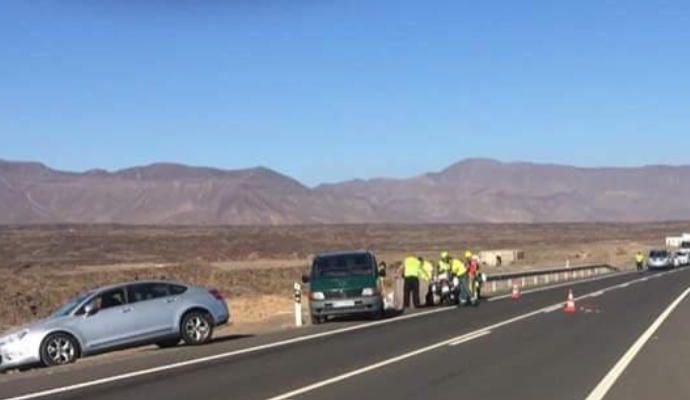 Muere decapitado un motorista en Fuerteventura