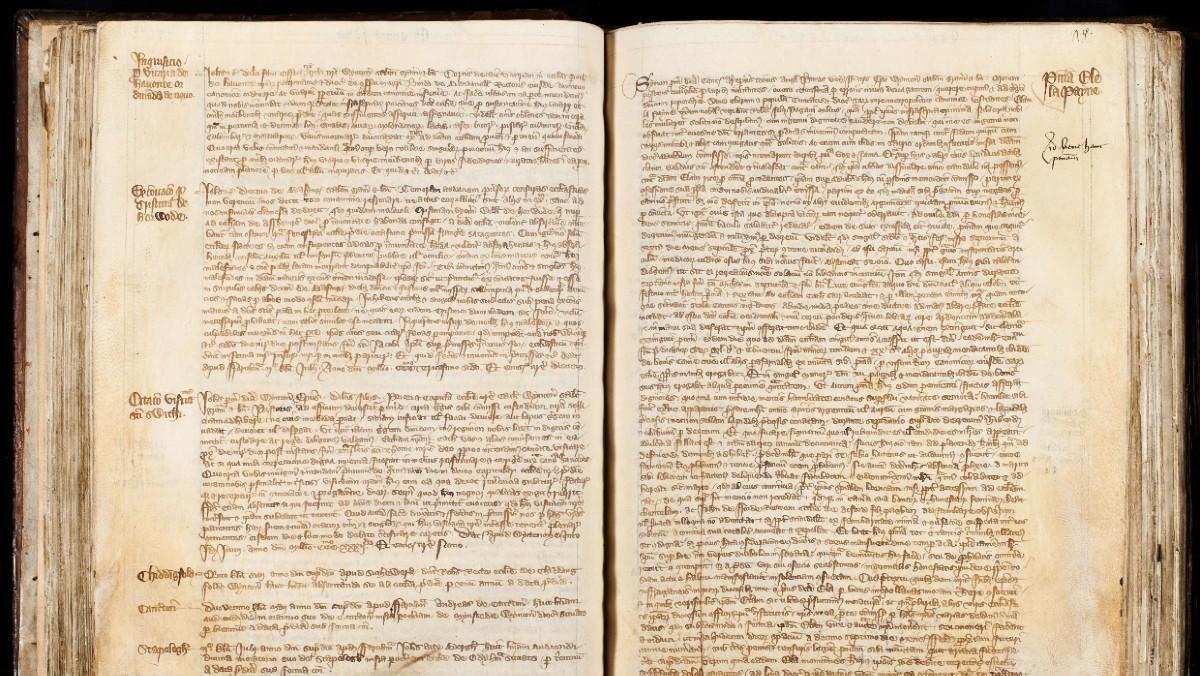 Manuscrito medieval en el que se ha hallado la clave para resolver el asesinato. Manuscrito medieval en el que se ha hallado la clave para resolver el asesinato.