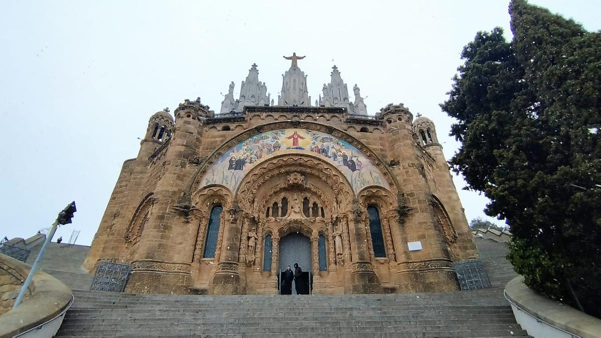 Nieva en el Tibidabo