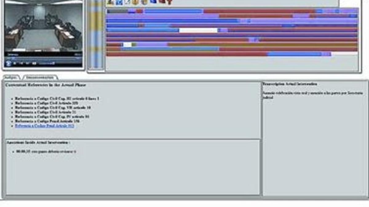 Programa informático para analizar vídeos de juicios.