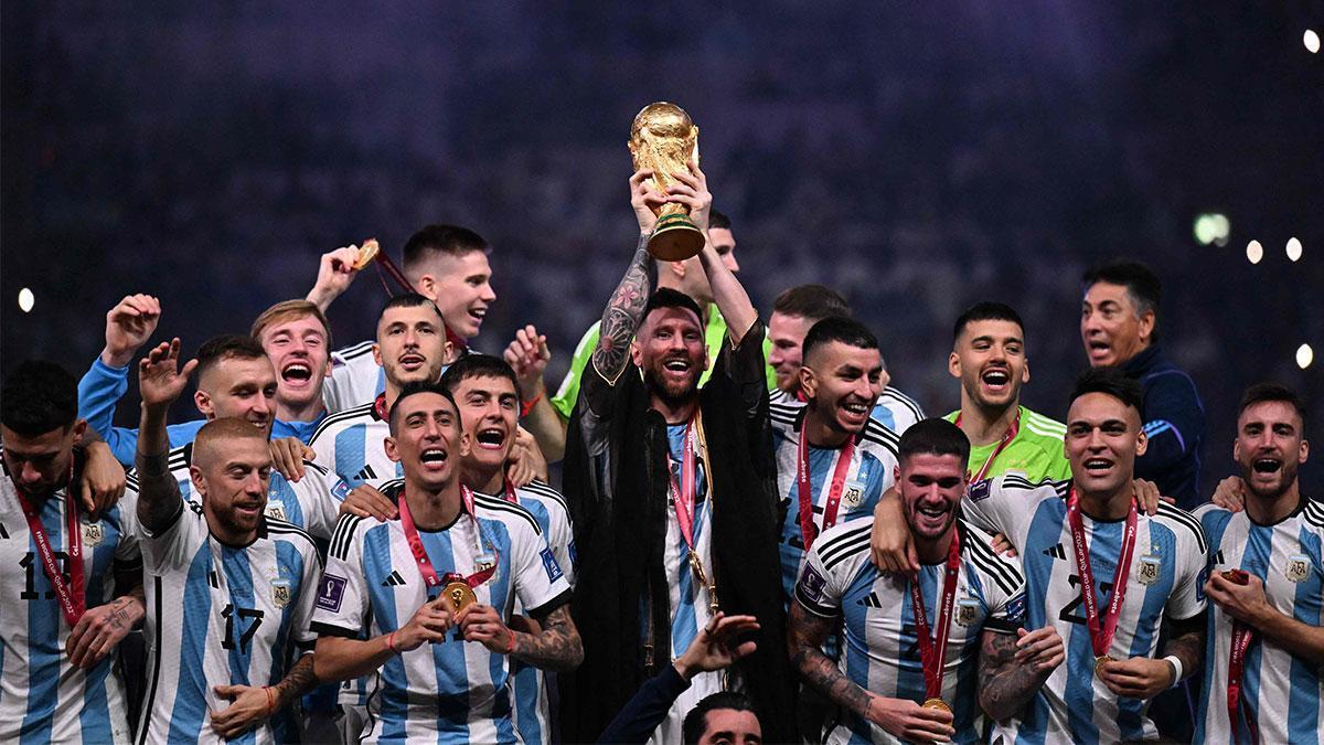 Argentina levantando la Copa del Mundo