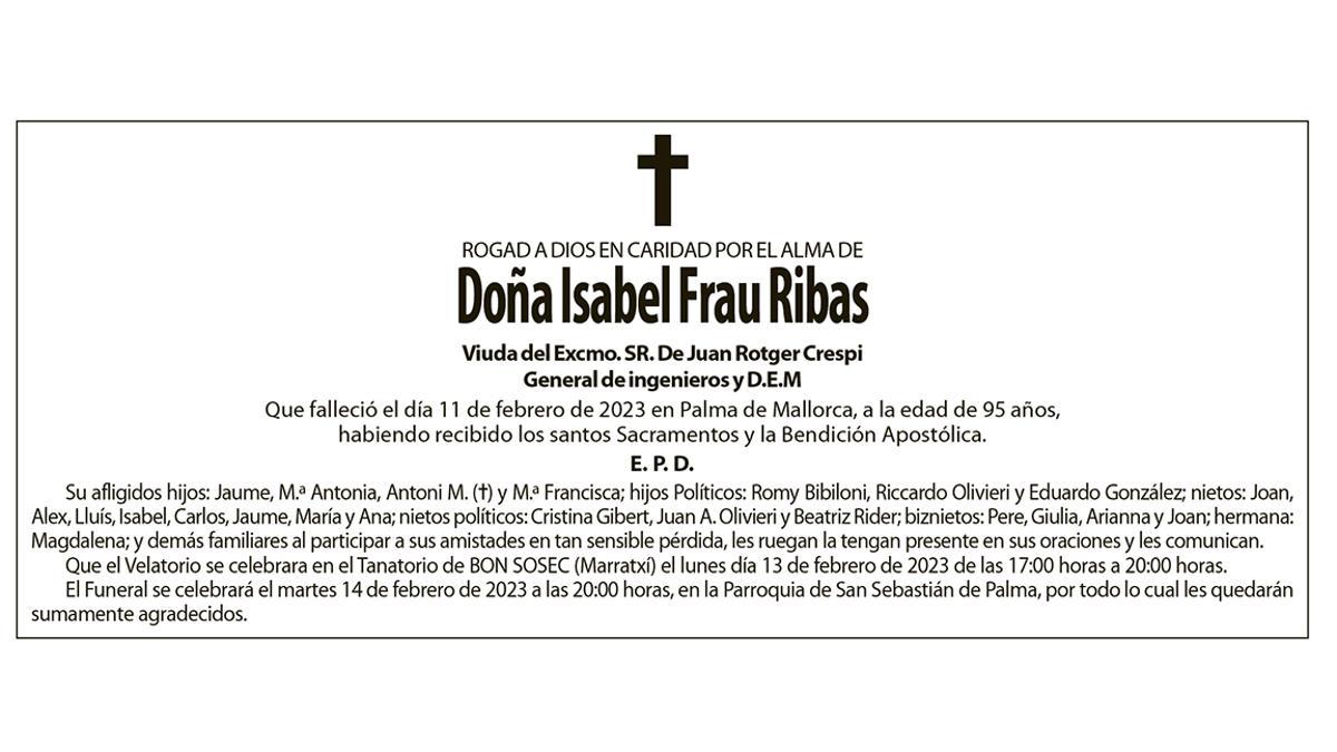 Isabel Ribas Isabel Frau Ribas