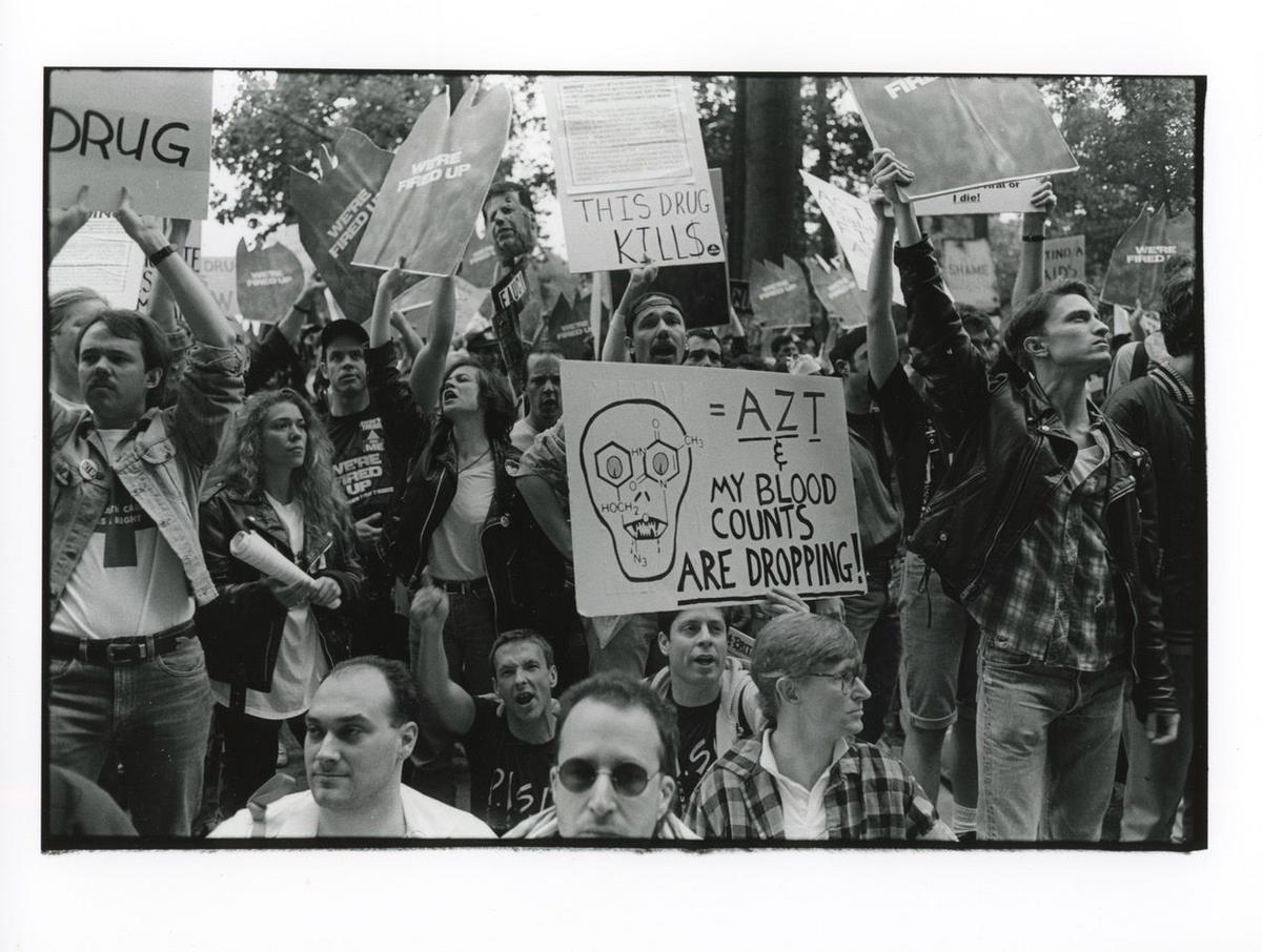 Una manifestación de ACT UP.