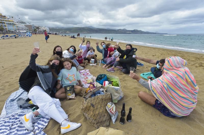 Playa el primer día del año 2021