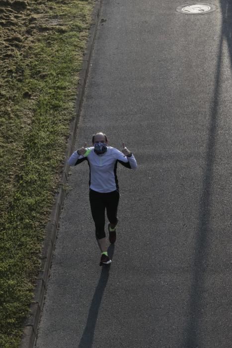 Primer día para poder salir a hacer deporte por tramos horarios en Asturias.