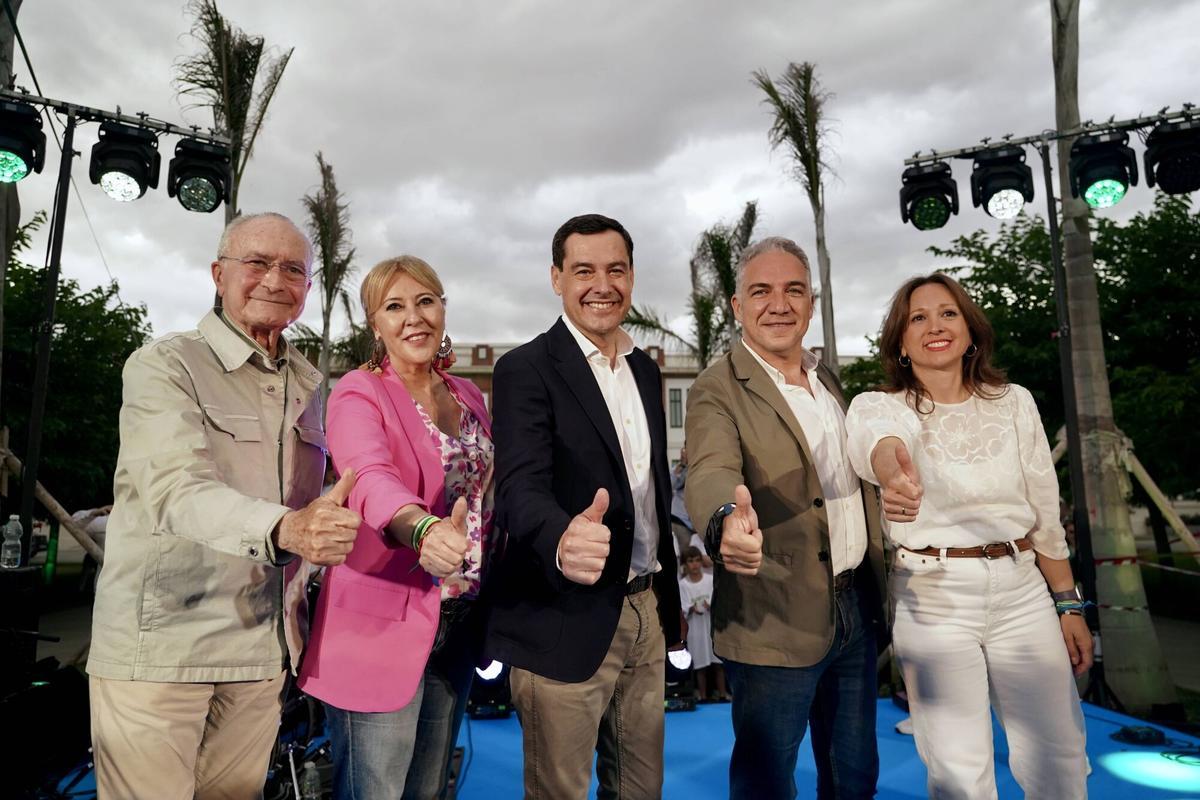 Cierre de campaña de Juanma Moreno, candidato del PP a la presidencia de la Junta de Andalucía, en Málaga