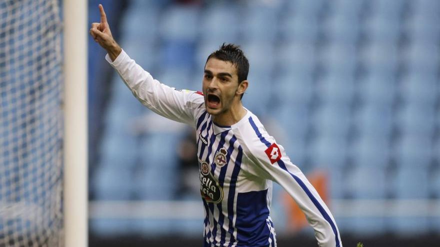 Adrián López durante su primera etapa en el club.