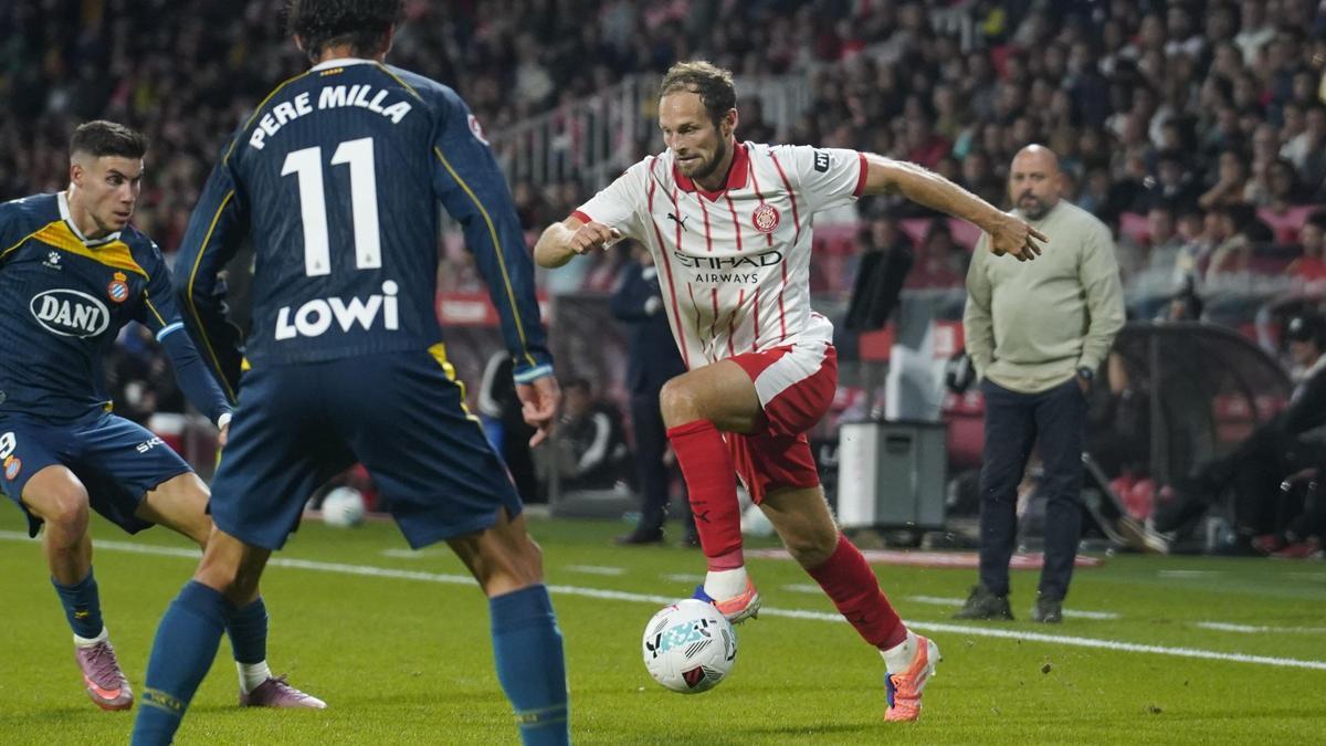 Blind, en el derbi de la primera volta a Montilivi.
