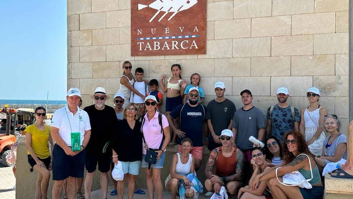 El grupo participante en la experiencia en la isla de Tabarca