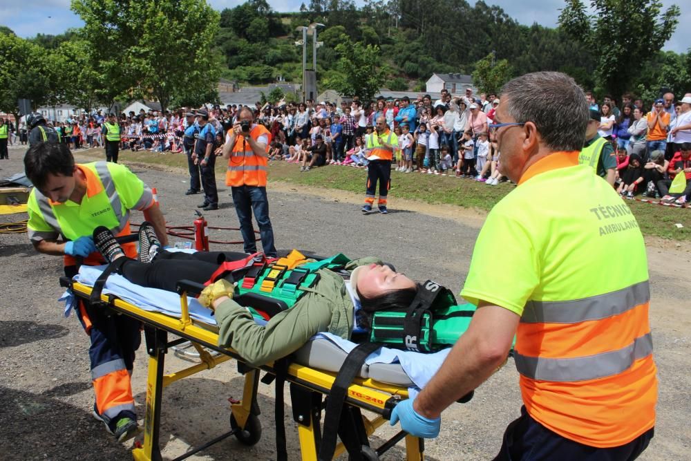 Simulacro de accidente en Vegadeo