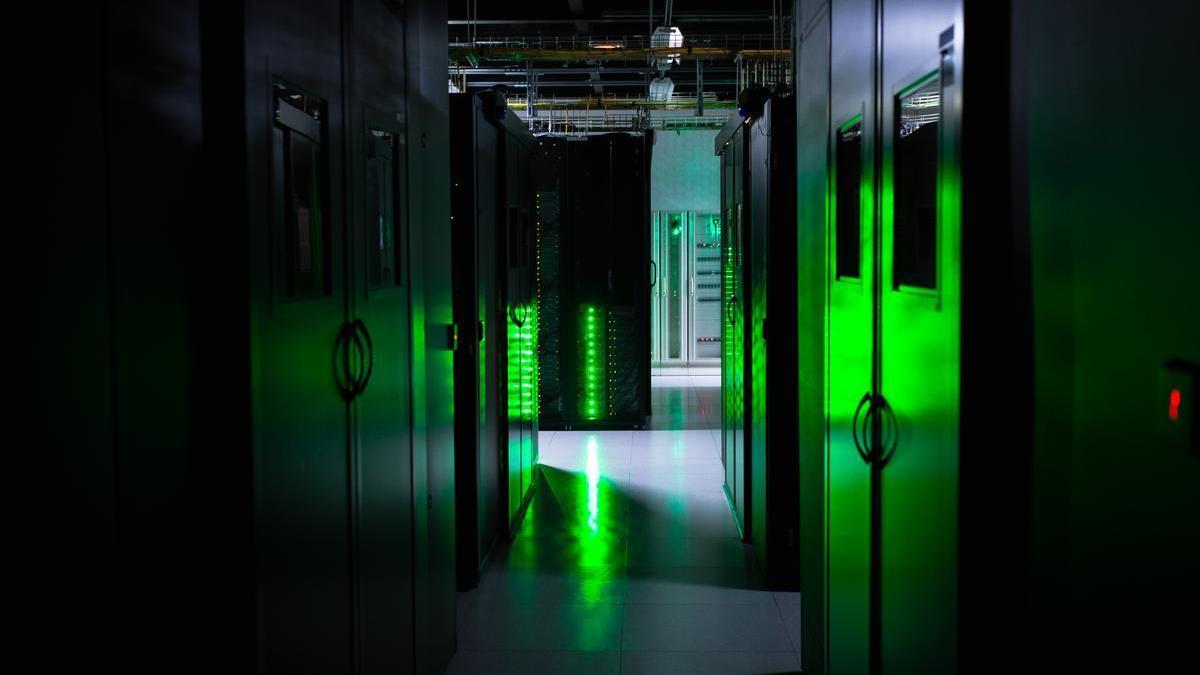 Interior del centro de datos de Digital Realty ubicado en el distrito madrileño de San Blas-Canillejas