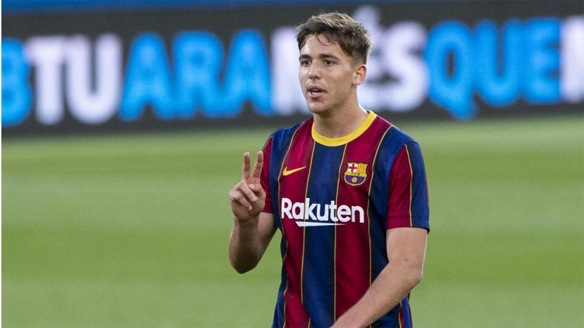 Nico González, con el Barça B