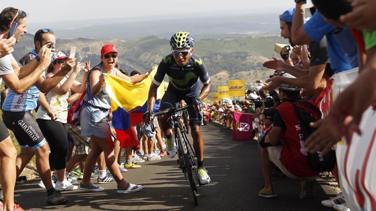 Nairo Quintana, en los últimos metros de La Camperona