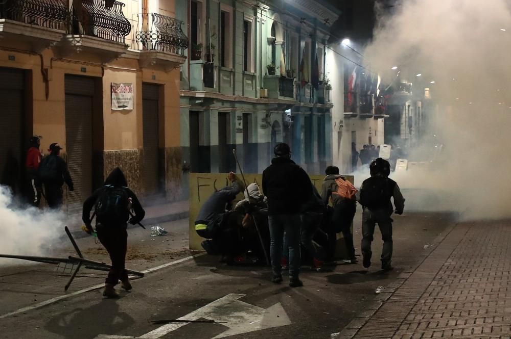 Protestas en Ecuador contra Lenín Moreno.