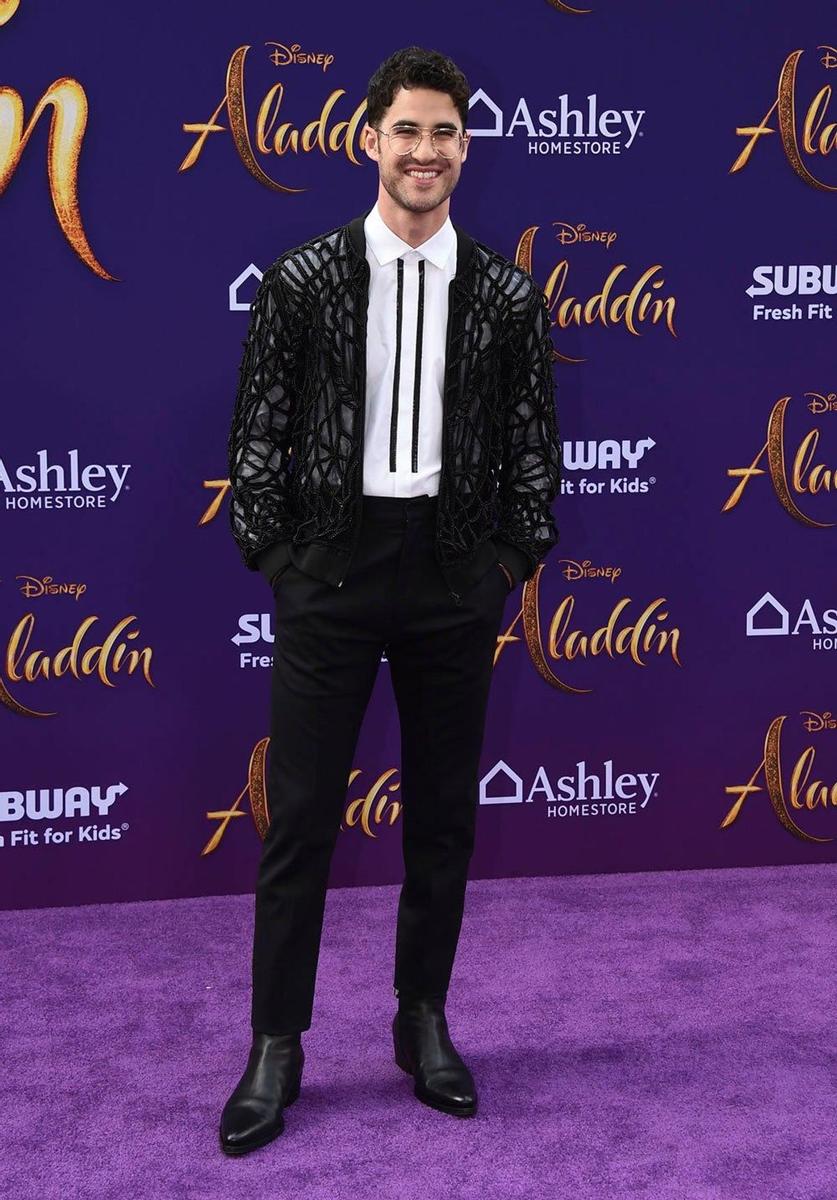 Darren Criss en el estreno de 'Aladdin'