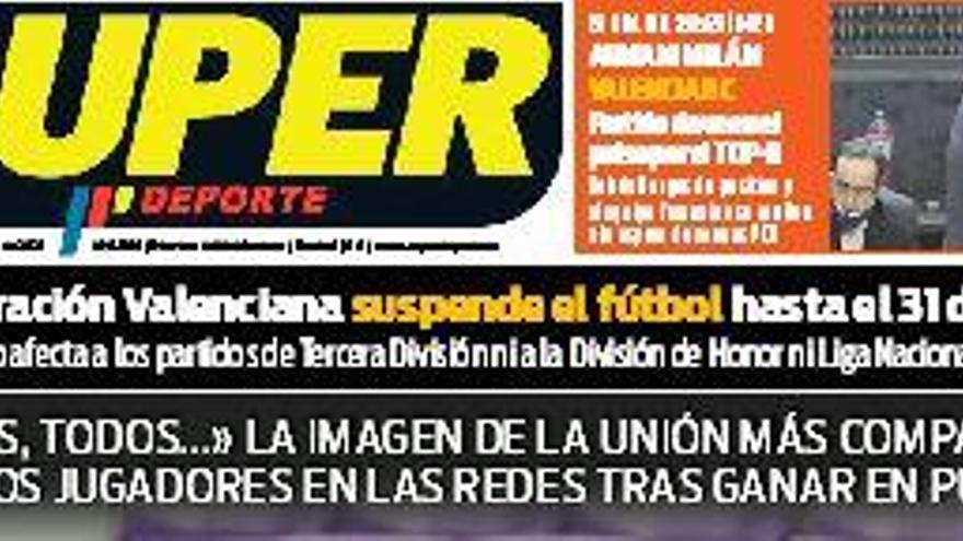 La portada de Superdeporte de este martes 12 de enero