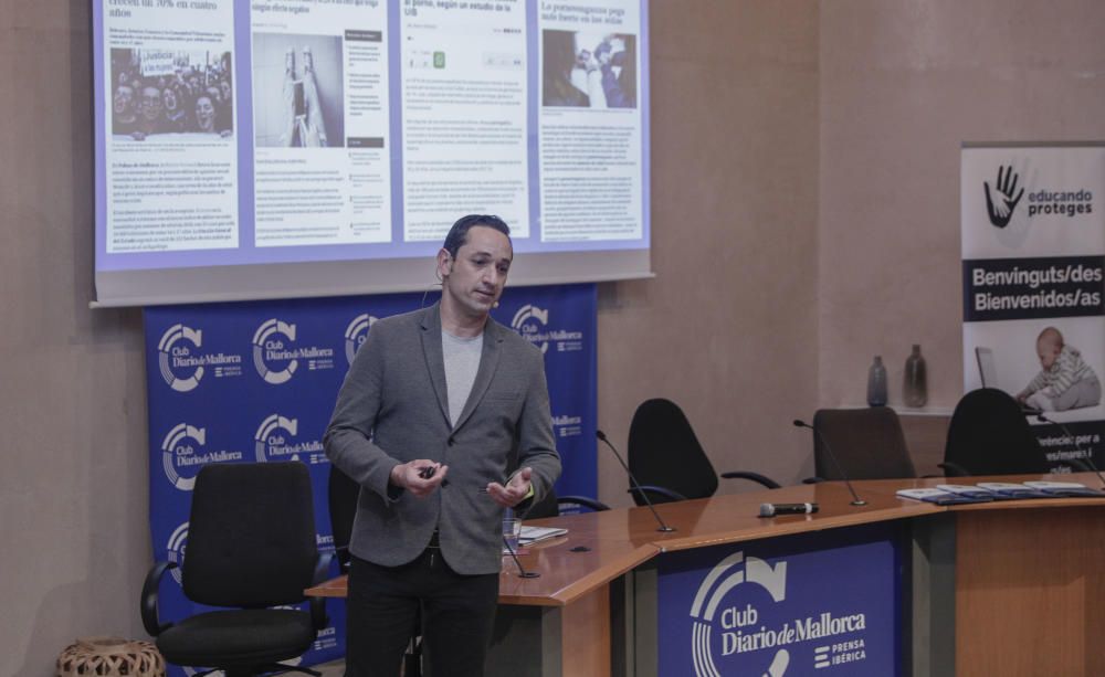 El policía Silvestre del Río habla en el Club Diario de Mallorca sobre el control del acceso a internet