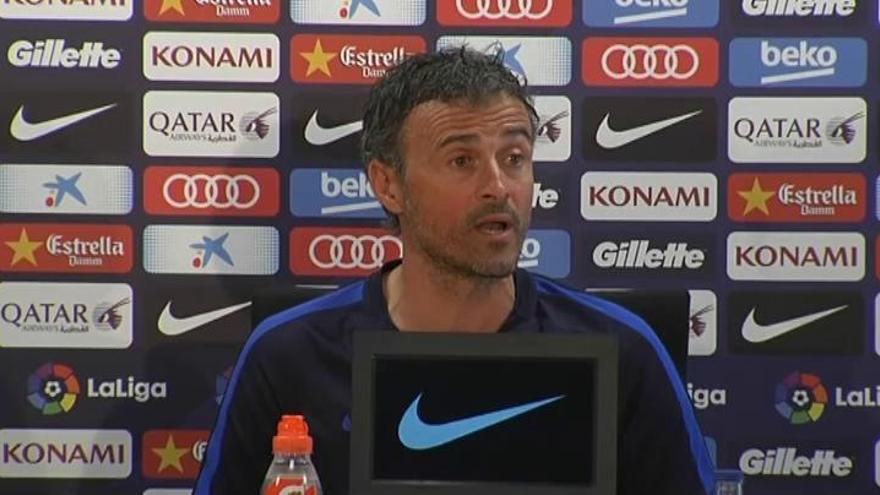 Luis Enrique: "Si conseguimos que se dé la carambola, fantástico, si no felicitaremos al campeón"