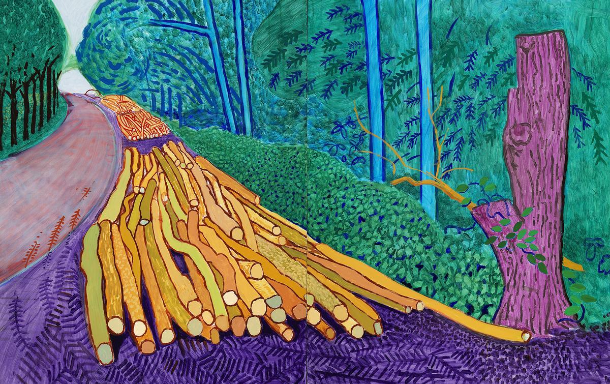 'More felled trees on Woldgate' (2008), obra de David Hockney 'More felled trees on Woldgate' (2008), obra de David Hockney