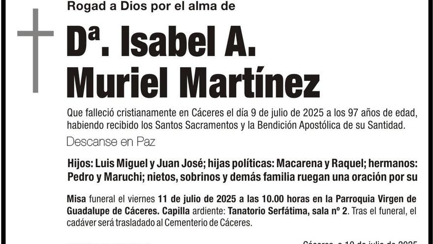 D.ª Isabel A. Muriel Martinez