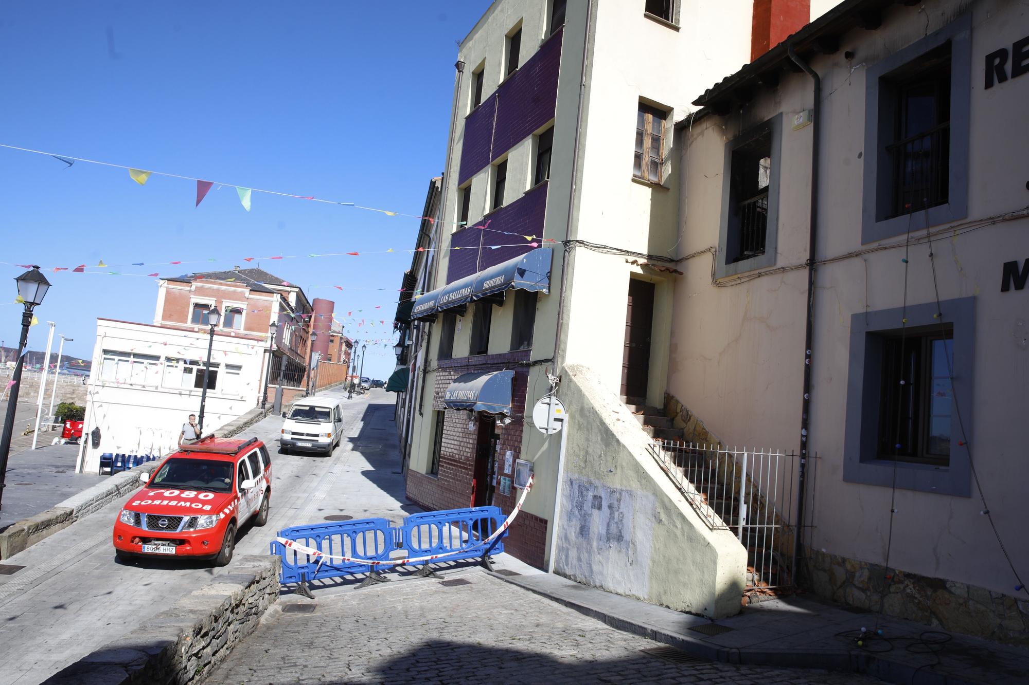 Así quedó el bar el Mercante tras el incendio