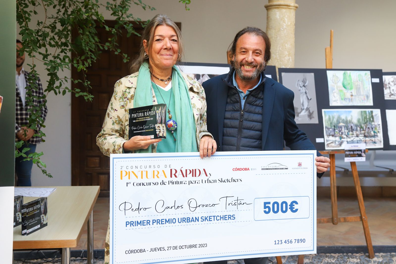 CÓRDOBA y Cecosam entregan unos premios "aliciente" para la pintura rápida y los 'urban sketchers'