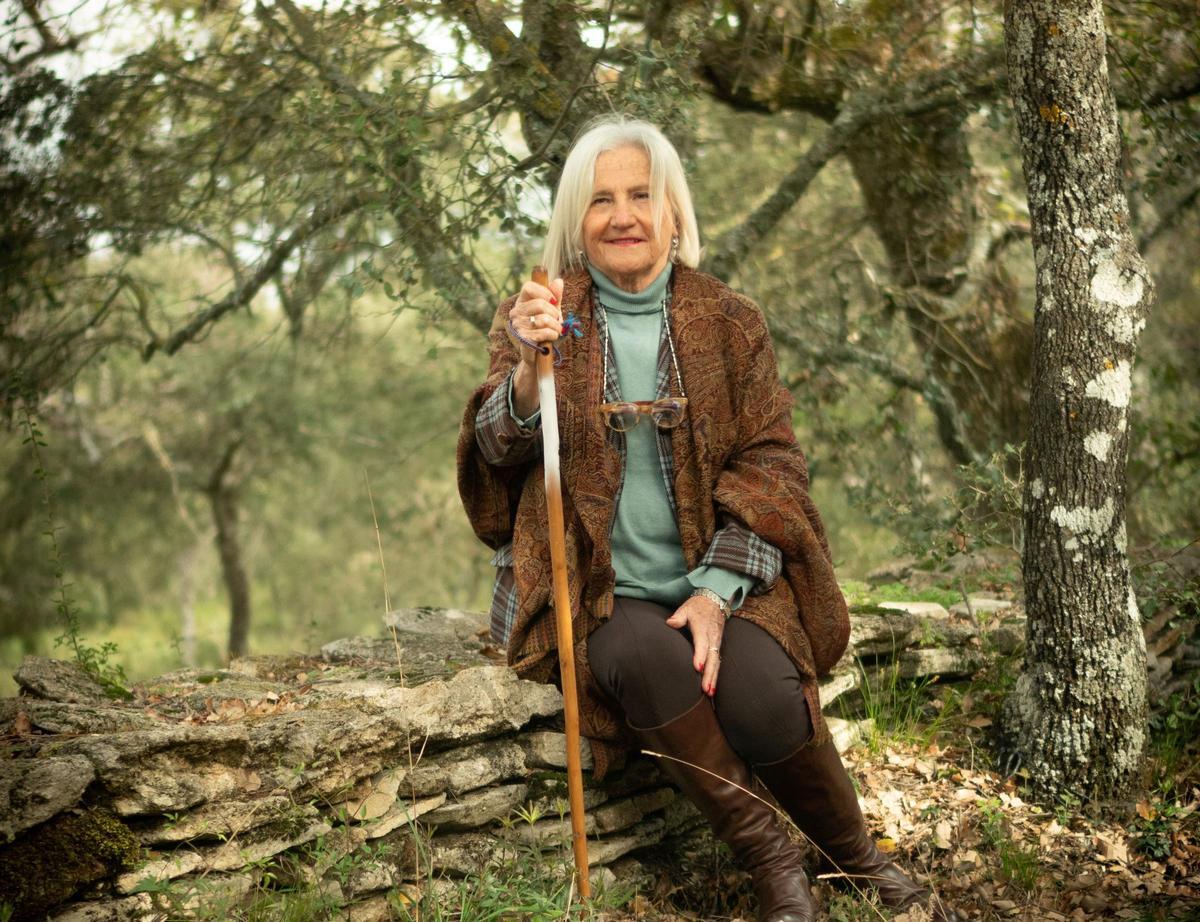 Chelo Gámez en los montes adehesados de la Serranía de Ronda.