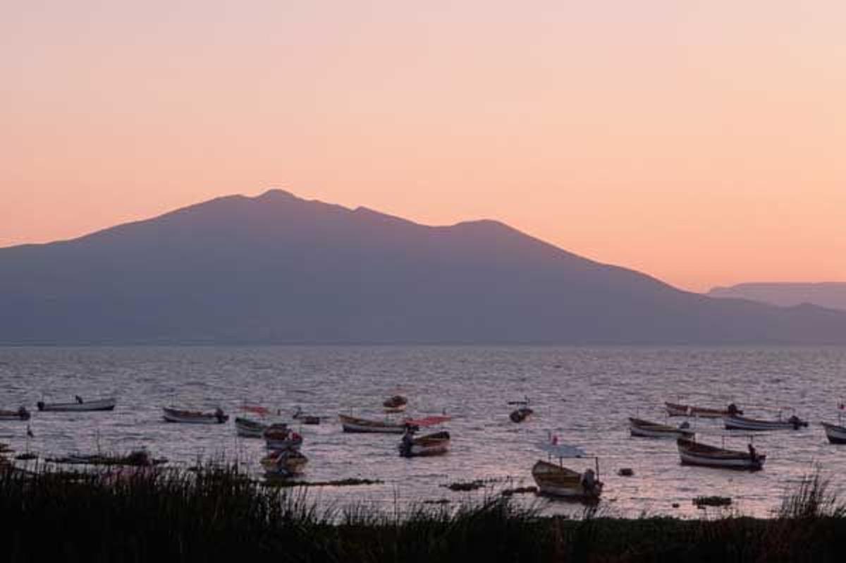 El Lago de Chapala al atardecer.