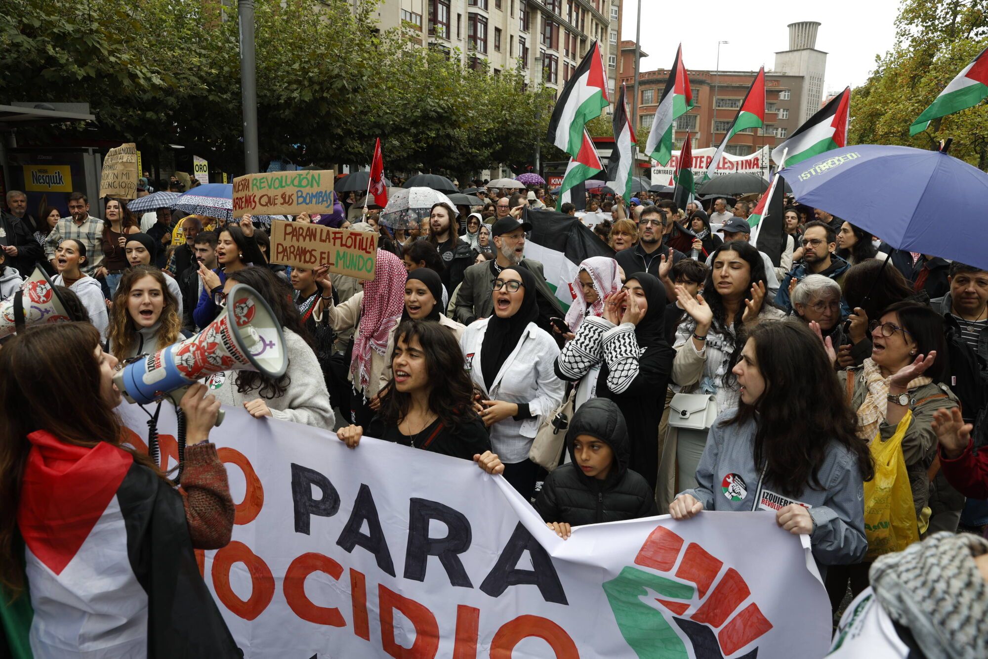 Manifestación a favor de Palestina.